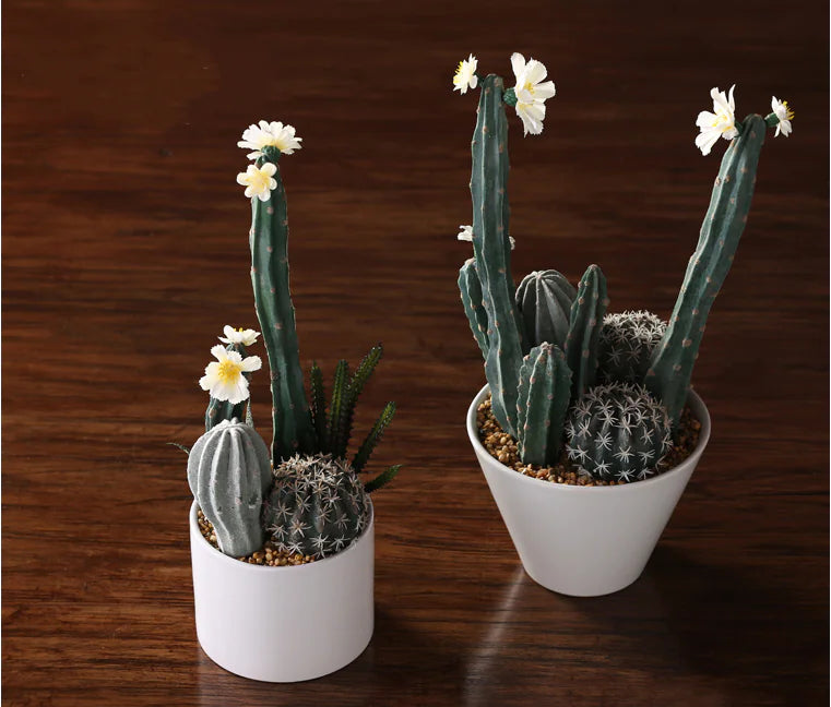 Nordic Faux Plant Cactus Decorative Potted Accent