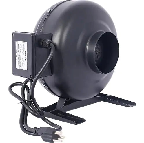 4-Inch 203 CFM Inline Duct Fan Air Circulation Vent Blower For Hydroponics, Basements, And Kitchens