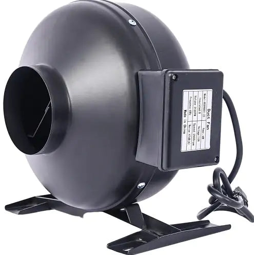 4-Inch 203 CFM Inline Duct Fan Air Circulation Vent Blower For Hydroponics, Basements, And Kitchens