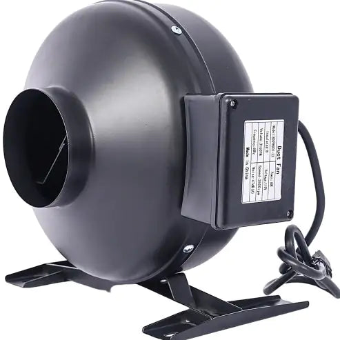 4-Inch 203 CFM Inline Duct Fan Air Circulation Vent Blower For Hydroponics, Basements, And Kitchens