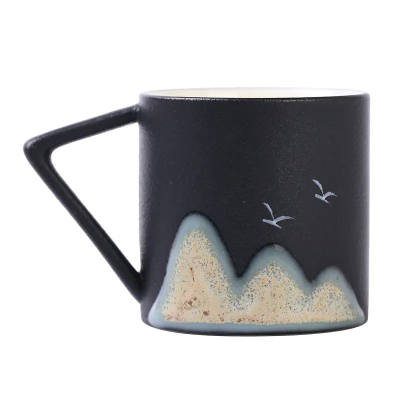 Hand-Painted Ceramic Tea Cups in Gift Box (Set)