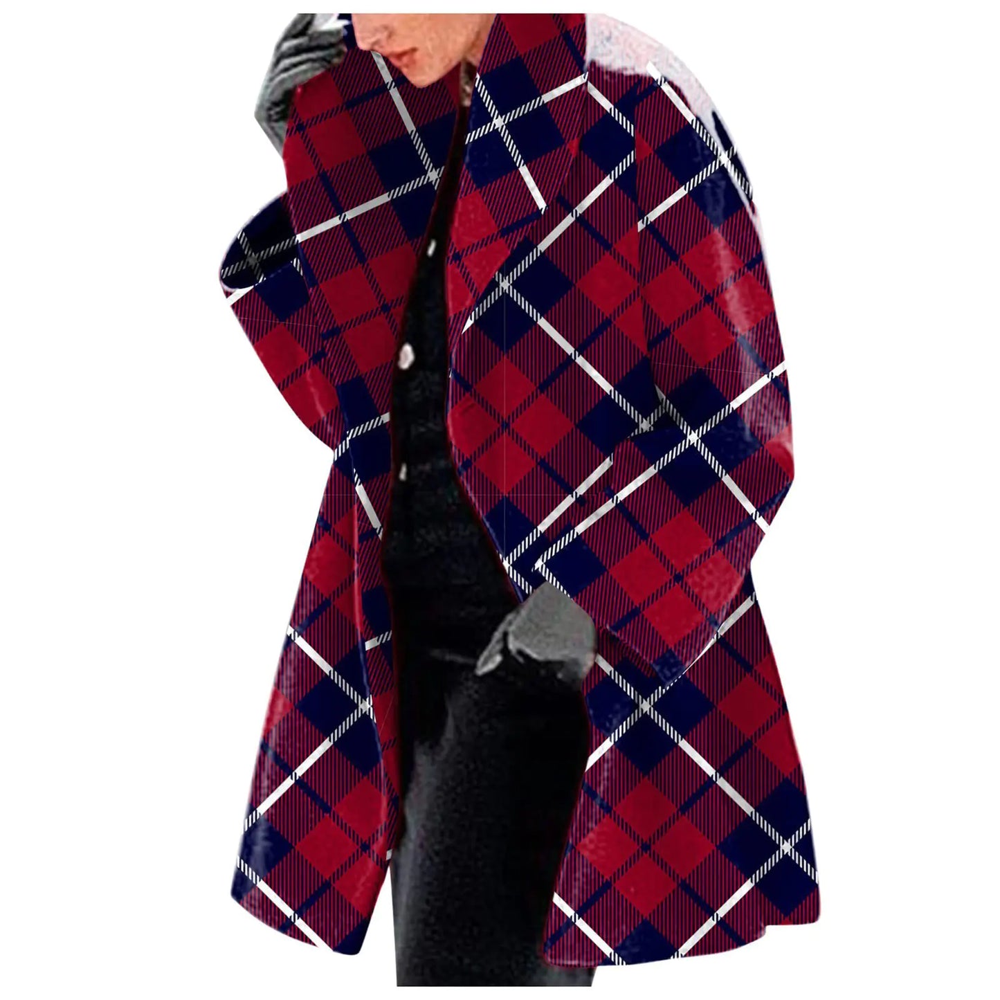 Women's Fashion Woolen Printed Jacket