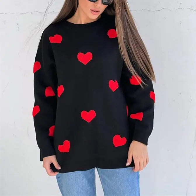 Embroidered Women's Fashion Love Sweater