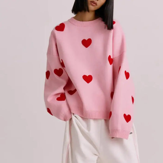 Embroidered Women's Fashion Love Sweater