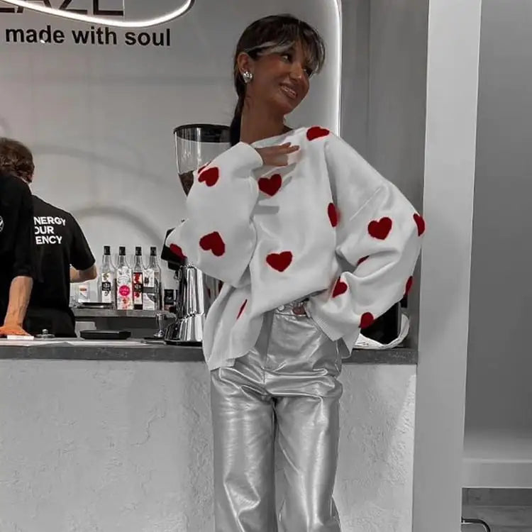 Embroidered Women's Fashion Love Sweater