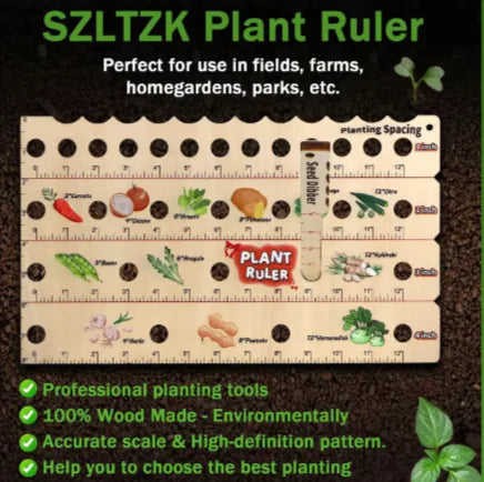 Wooden Seedling Planting Ruler
