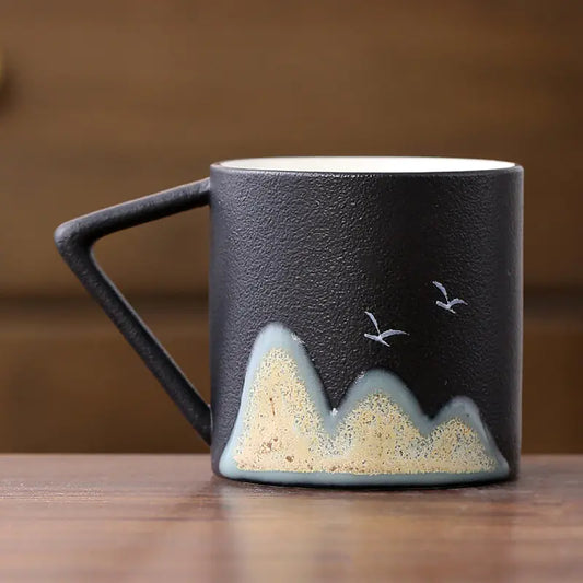Hand-Painted Ceramic Tea Cups in Gift Box (Set)