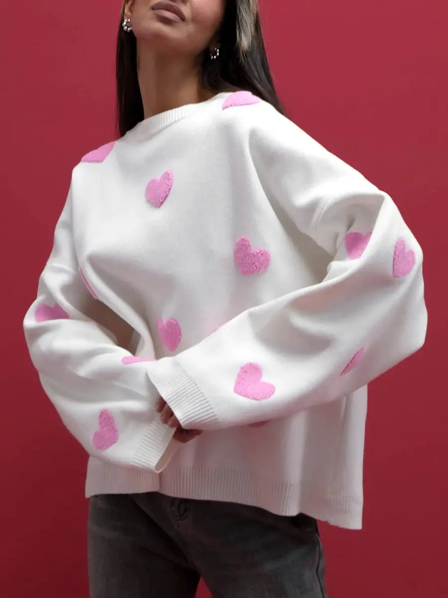 Embroidered Women's Fashion Love Sweater