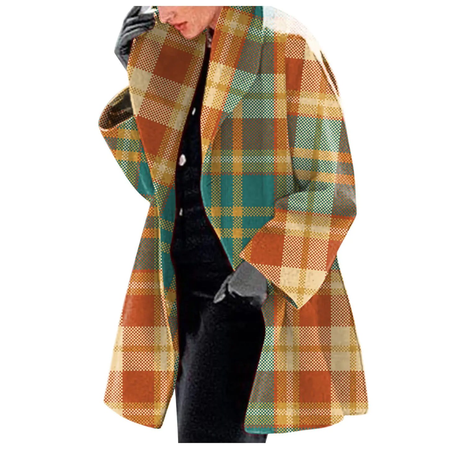 Women's Fashion Woolen Printed Jacket